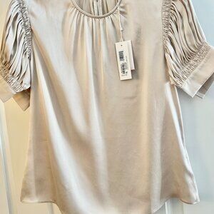NWT: Rebecca Taylor Blush Silk Top - XS